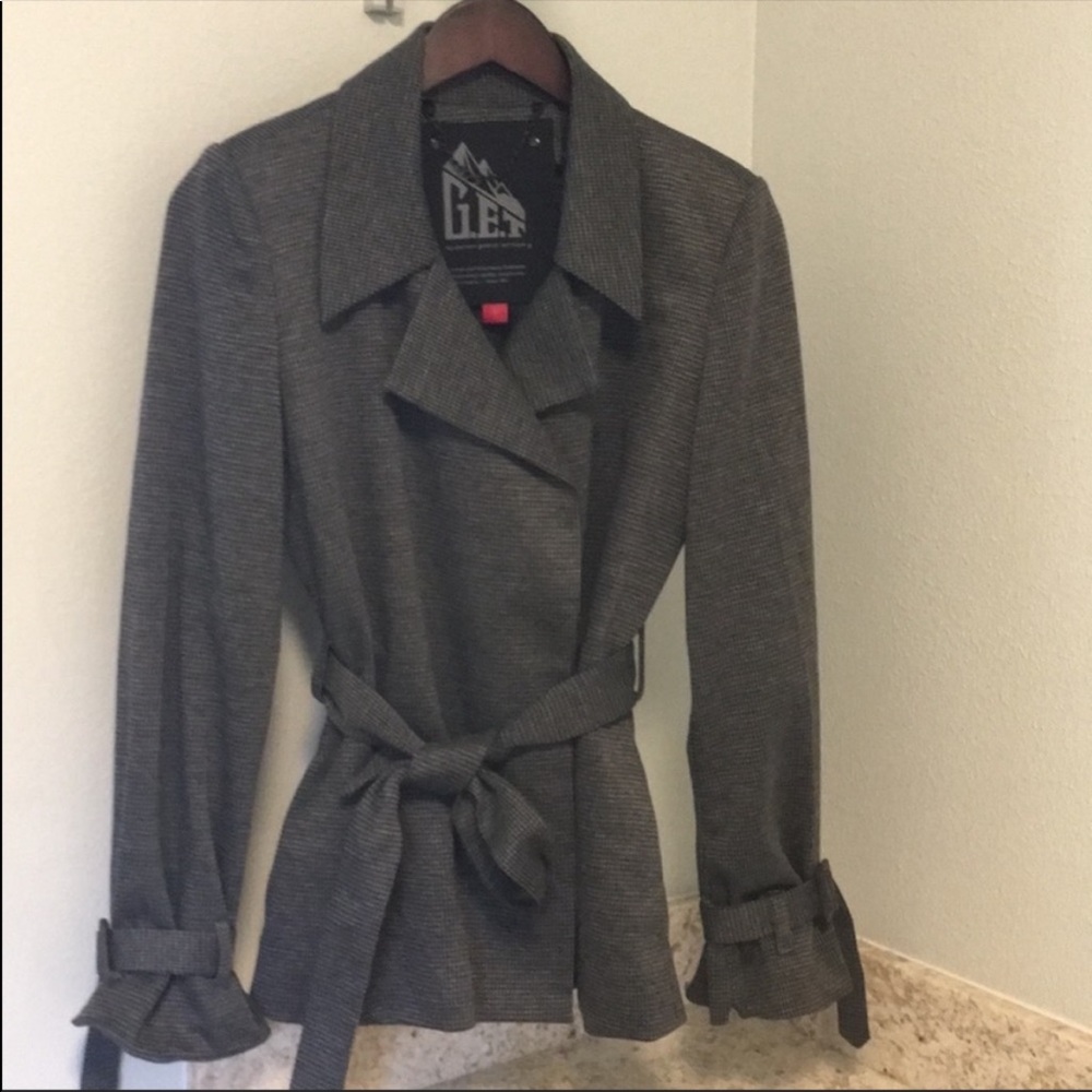 - Houndstooth Boyfriend Jacket